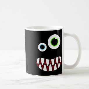 Grappig dwaas monstergezicht kostuum verjaardagsfe koffiemok