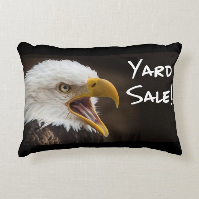 Grappig eagle memes met Eagle Yelling Yard Sale! Accent Kussen (Voorkant)