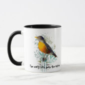 Grappig, Early Bird krijgt de Coffee Robin Mok (Links)