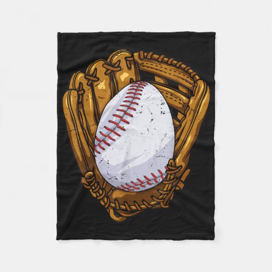 Grappig Easter Egg Baseball Egg Hunting Paasdag M Fleece Deken (Voorkant)