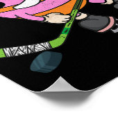 Grappig Easter Egg Spelen IJshockey Sport Lover Bo Poster (Hoek)