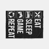 Grappig Eat Sleep Game Herhaal voor videogames Lov Fleece Deken (Voorkant (Horizontaal))