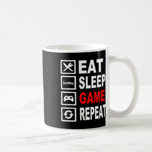 Grappig Eat Sleep Game Herhaal voor videogames Lov Koffiemok