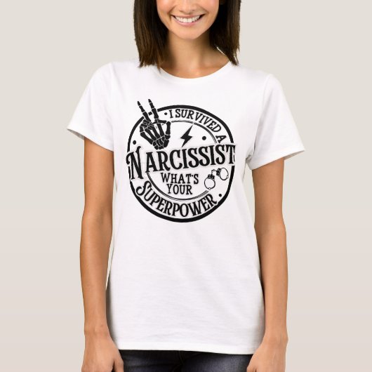 Grappig echtscheiding, narcist T-shirt (Voorkant)