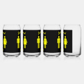 Grappig echtscheiding sympathie partij blikvorm glas (Links)