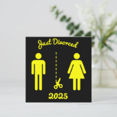 Grappig echtscheiding sympathie partij kaart (Staand voorkant)