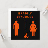Grappig echtscheiding sympathie partij kaart (Voorkant / Achterkant in situ)