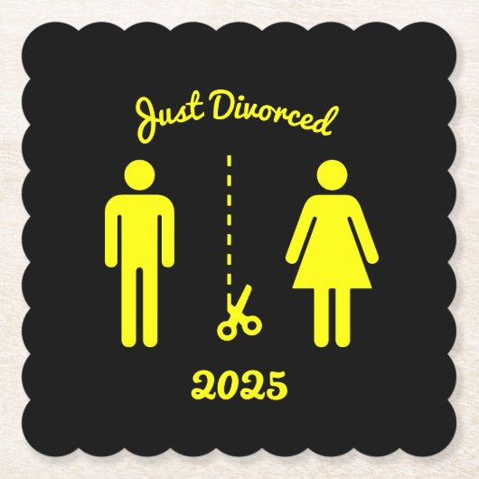 Grappig echtscheiding sympathie partij kartonnen onderzetters (Voorkant)