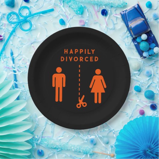 Grappig echtscheiding sympathie partij papieren bordje (Feest)