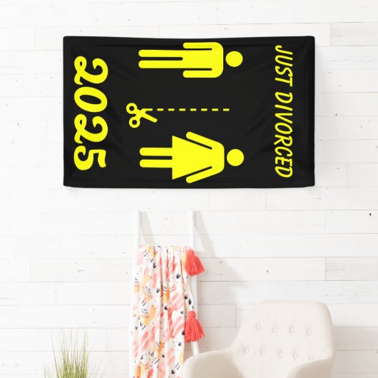 Grappig echtscheiding sympathie partij spandoek (Insitu)