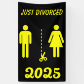 Grappig echtscheiding sympathie partij spandoek (Verticaal)