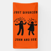 Grappig echtscheiding sympathie partij spandoek (Verticaal)