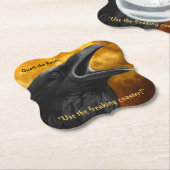 Grappig Edgar Allan Poe citeert Gothic Raven Gothi Kartonnen Onderzetters (Gekanteld)