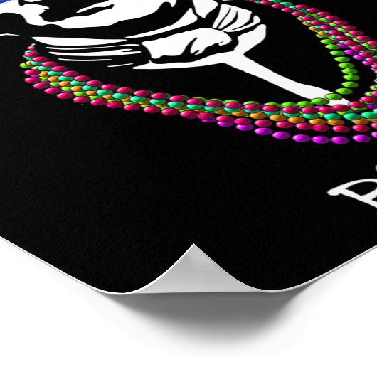 Grappig Edgar Allan Poe Mardi Gras Mashup 1 Poster (Hoek)