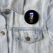 Grappig Edgar Allan Poe Mardi Gras Mashup 1 Ronde Button 5,7 Cm (In situ)