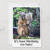 Grappig eekhoorn Go Nuts Het is je Kaart (Voorkant)