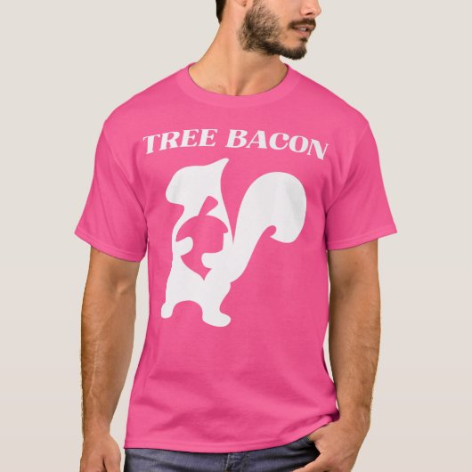Grappig Eekhoorn Jagen Geweer Hunter Tree Bacon Fo T-shirt (Voorkant)