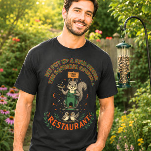 Grappig Eekhoorn Zaadbar Vogelvoeder T-shirt