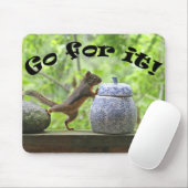 Grappig eekhoorntje Afbeelding ~ Ga ervoor! Muismat (Met muis)