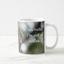 Grappig eekhoorntje Mok, oh gek, ik ben uit koffie