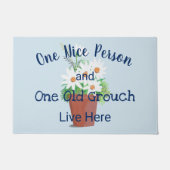 Grappig! Een aardige persoon, een oude Grouch leef Deurmat (Voorkant)