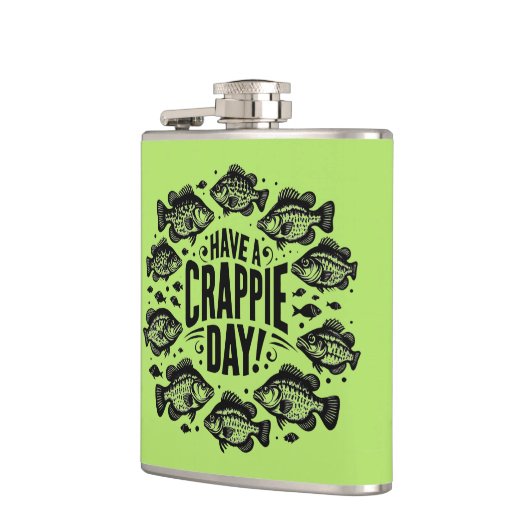 Grappig Een Crappie Dag Gevist Heupfles (Links)