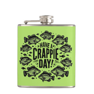 Grappig Een Crappie Dag Gevist Heupfles