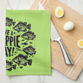 Grappig Een Crappie Dag Gevist Theedoek (Quarter Fold)