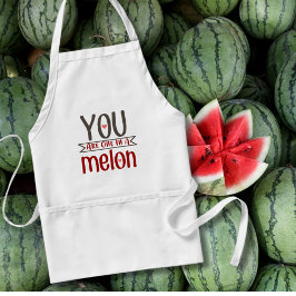Grappig Een in een Melon Valentijnsdag Quote Standaard Schort