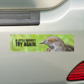 Grappig een kleine Grouse? Probeer het opnieuw. Bumpersticker (Op auto)