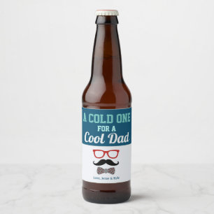 Grappig een koude voor een koude vader met een goe bier etiket