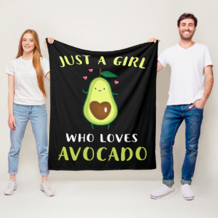 Grappig een meisje dat van Avocado houdt Fleece Deken