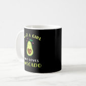 Grappig een meisje dat van Avocado houdt Koffiemok (Voorkant links)