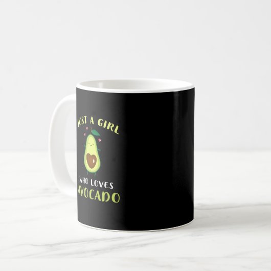 Grappig een meisje dat van Avocado houdt Koffiemok (Voorkant links)