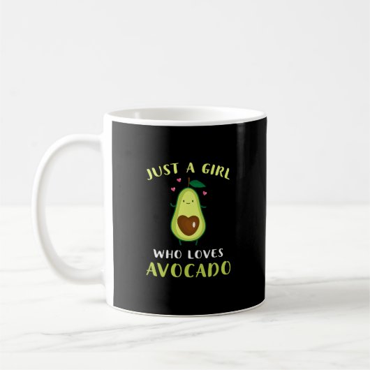 Grappig een meisje dat van Avocado houdt Koffiemok (Links)