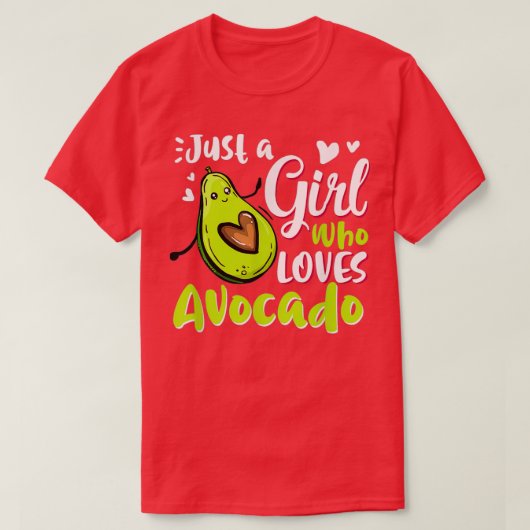 Grappig een meisje dat van Avocado houdt voor Avoc T-shirt (Design voorkant)