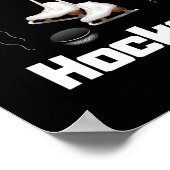 Grappig een meisje dat van Hockey Cute Hockey houd Poster (Hoek)