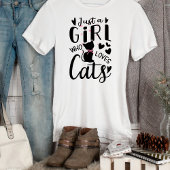 Grappig een meisje dat van katten houdt t-shirt
