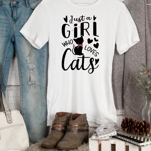 Grappig een meisje dat van katten houdt t-shirt