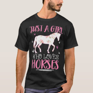 Grappig een meisje dat van paarden houdt voor paar t-shirt