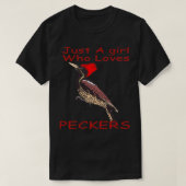 Grappig een meisje dat van Peckers houdt T-shirt (Design voorkant)