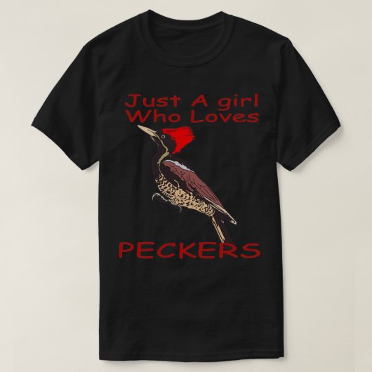 Grappig een meisje dat van Peckers houdt T-shirt (Design voorkant)