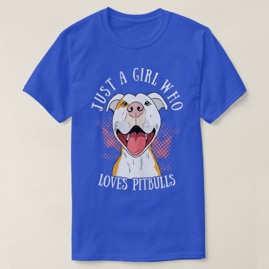 Grappig een meisje dat van Pitbulls houdt... T-shirt (Design voorkant)