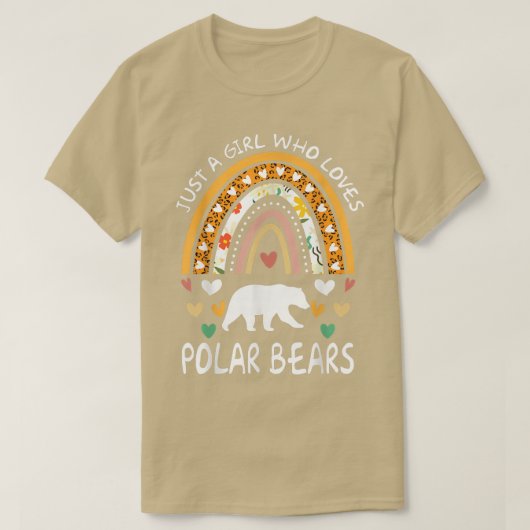 Grappig een meisje dat van Polaire Beren houdt Rai T-shirt (Design voorkant)