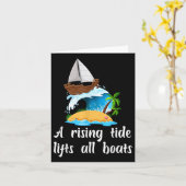 Grappig Een opkomend tij tilt alle boten op Kaart (Gele Bloem)