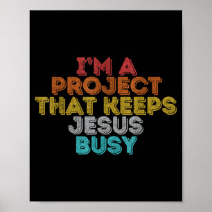Grappig een project dat Jezus bezighoudt christen Poster