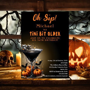 Grappig een tikkeltje ouder Halloween verjaardagsf Kaart