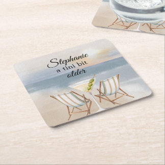 Grappig Een Tini Beetje Ouder Beach Party 50ste Ve Kartonnen Onderzetters