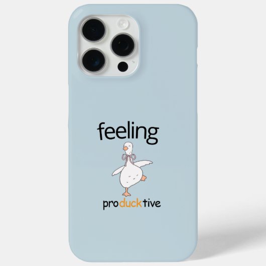 Grappig Eend Aangepaste Tekst Gevoel Productief Bl Case-Mate iPhone Case (Achterkant)