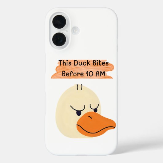Grappig Eend - "Deze Eend Bijt Voor 10 AM" Case-Mate iPhone Case (Achterkant)